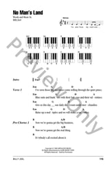 No Man's Land piano sheet music cover